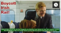 Irish Rail Tells You To Abandon Your Own Family For Your Creature Comfort