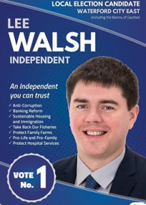 New Mayor for Waterford is a Ludicrous Fanciful Idea and a Fine Gael Con Job - Lee Walsh, Waterford East Local Election Candidate